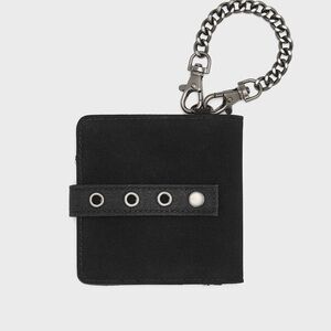 Killstar Shadow Stealer Black Wallet with Silver Chain and Grommets